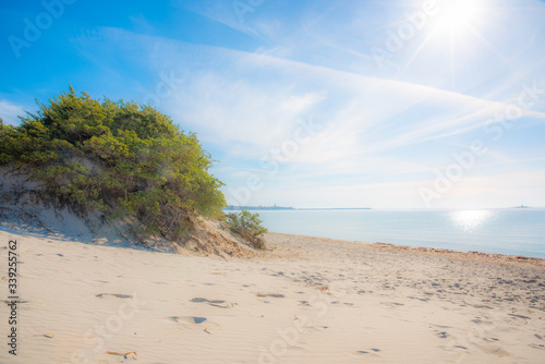 Maria Pia beach under a shining sun in springtime