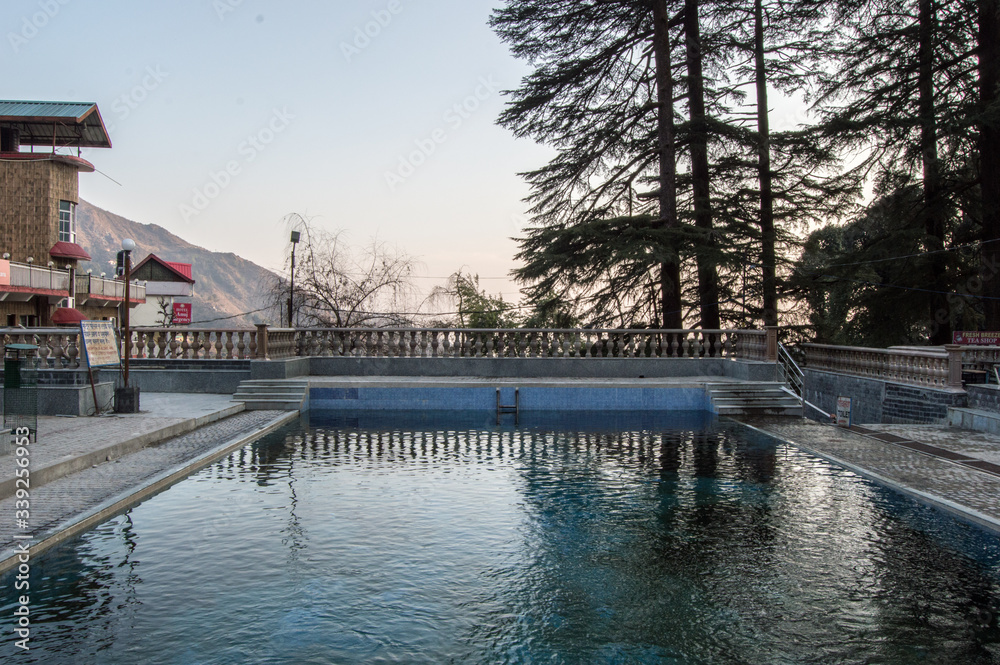 A pond at Bhagsu Nag Temple in McLeod Ganj, India