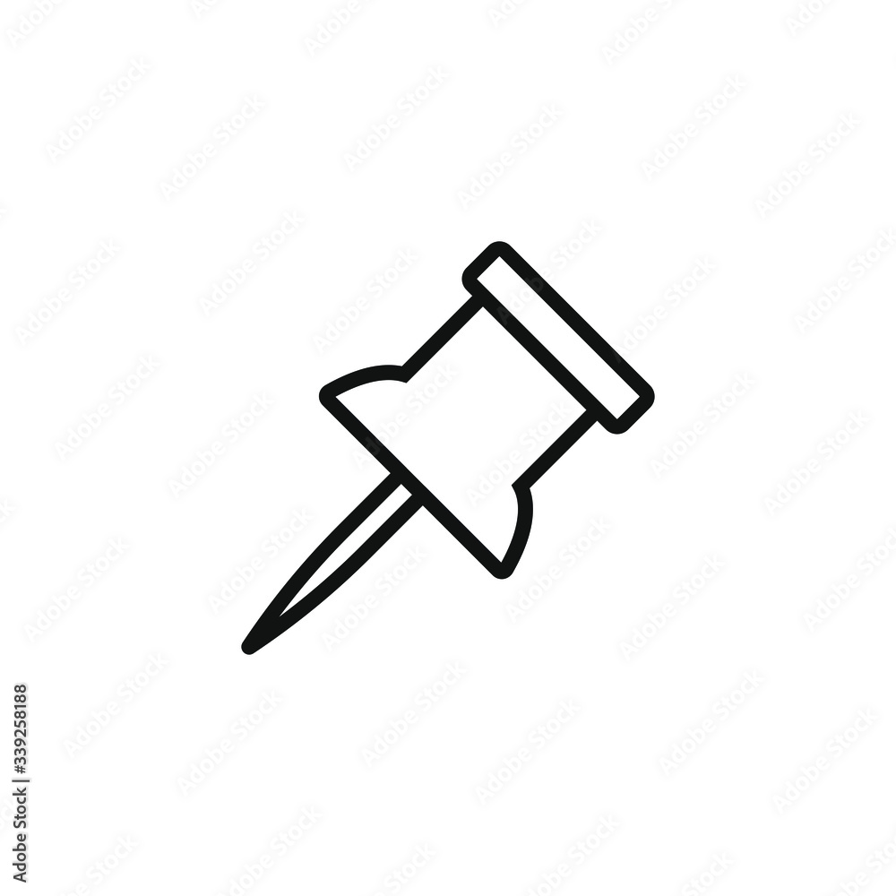 simple icon of a pin vector illustration simple icon of a pin vector illustration