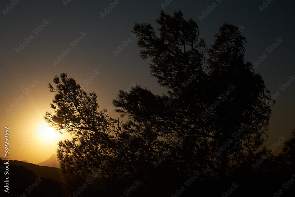 Zachód słońca na wyspie Poros
