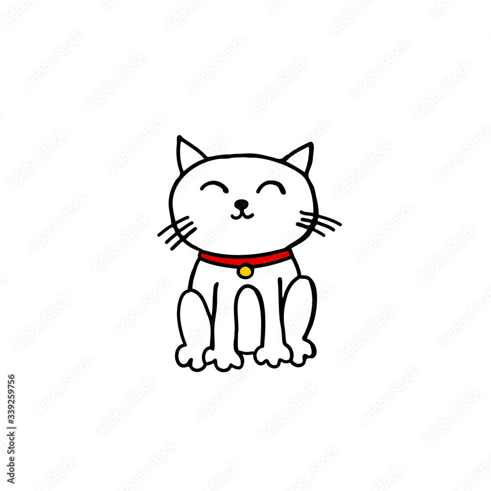 maneki neko doodle icon maneki neko doodle icon