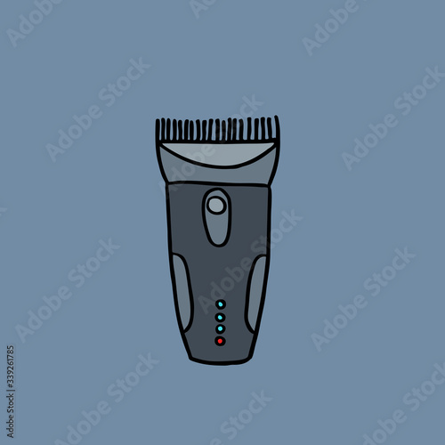 clippers hair doodle icon