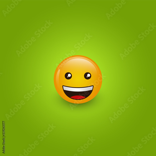 happy emoticon design vector image for social media chatting