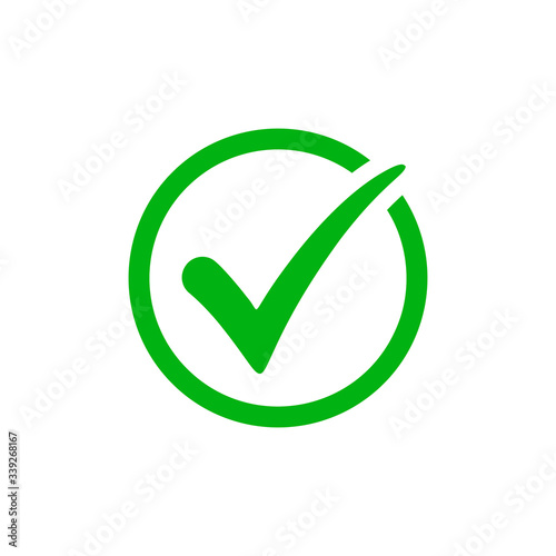 Green check mark icon vector design