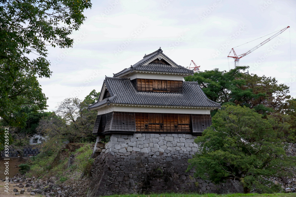 A beautiful and old small castle near With the Kumamoto Castle A beautiful and old small castle near With the Kumamoto Castle