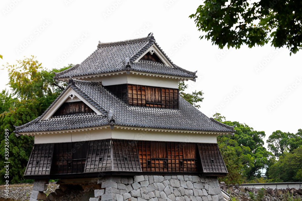 A beautiful and old small castle near With the Kumamoto Castle A beautiful and old small castle near With the Kumamoto Castle