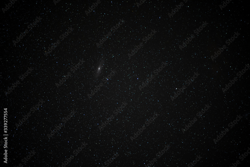 Fototapeta premium Galaxy Andromeda and the constellation Andromeda in the night sky.