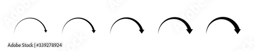 Circle arrow. Vector isolated arrow collection. Black circle arrow. Recycle set of arrows. Recycle signs collection.