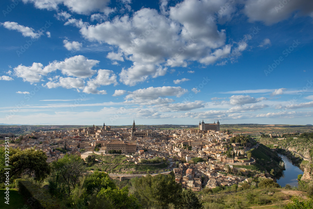 Toledo / Spain. 04/24/2016.Panoramic view of the city of Toledo