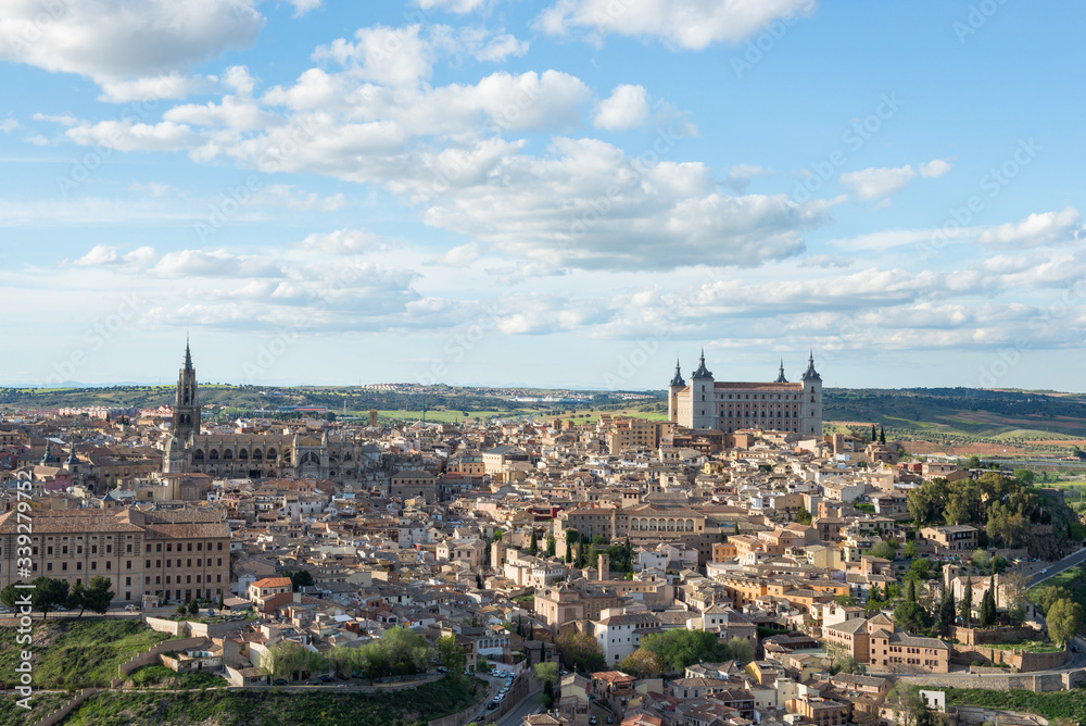 Toledo / Spain. 04/24/2016.Panoramic view of the city of Toledo