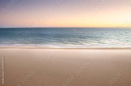 SAN NICOLAS BEACH, SONORA / MEXICO - OCTOBER 13, 2012.Sunset in San Nicolas Beach. Located near Kino Bay, is a desert beach characterized by its sand dunes.