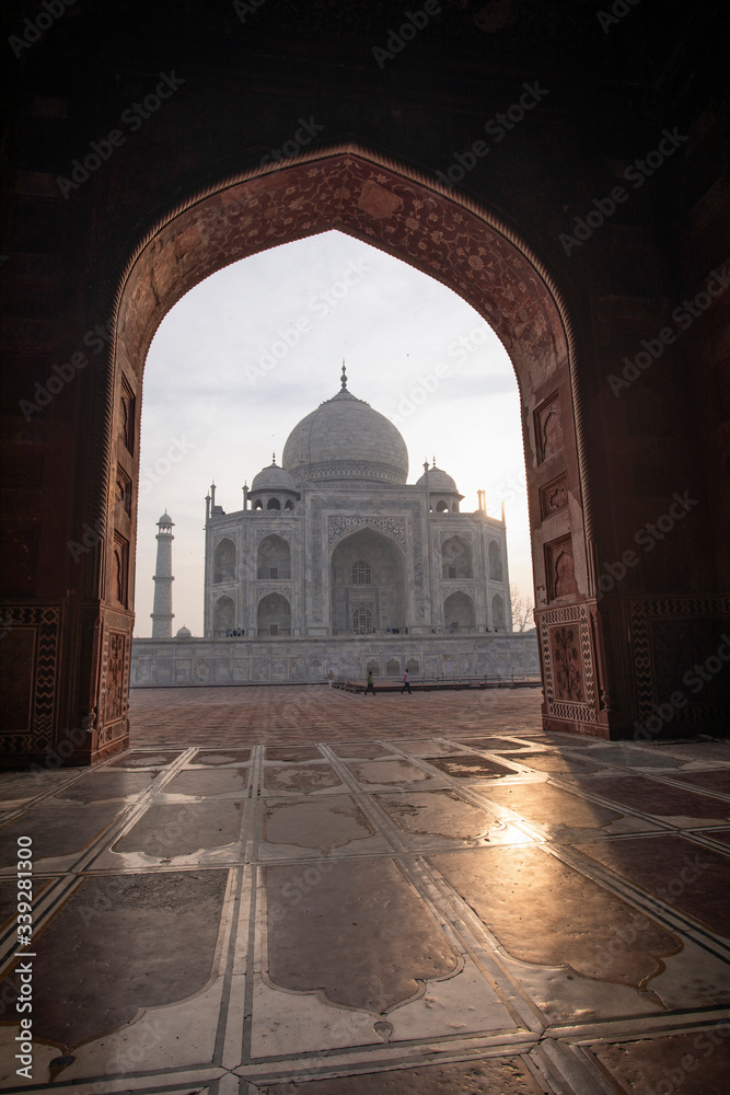Sunrise over Taj Mahal