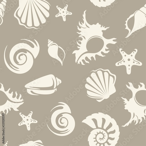 seamless pattern with shells