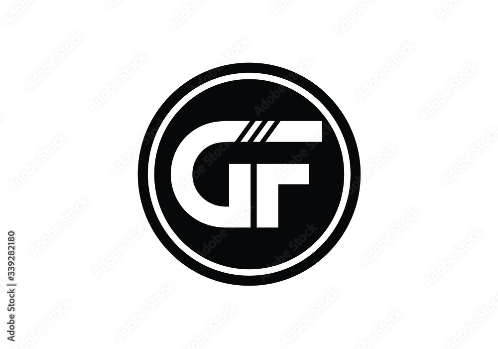 Initial Monogram Letter GF Logo Design Vector Template. GF Letter Logo Design Initial Monogram Letter GF Logo Design Vector Template. GF Letter Logo Design