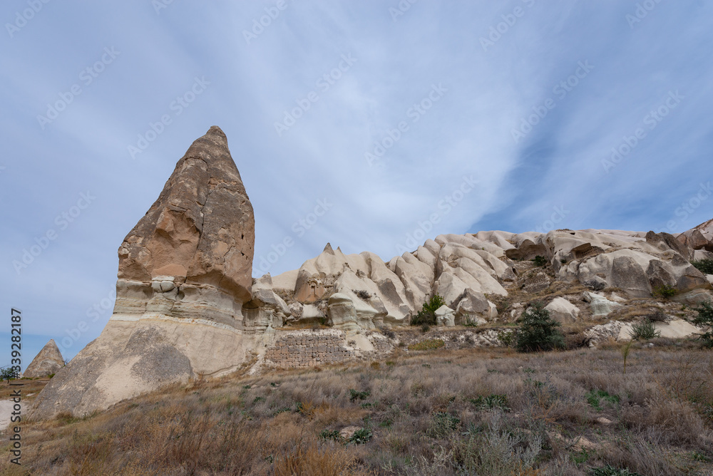 Fototapeta premium Goreme national park. Rock formations in Sword Valley, Cappadocia, Nevsehir, Turkey