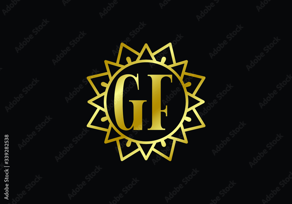 Initial Monogram Letter GF Logo Design Vector Template. GF Letter Logo Design Initial Monogram Letter GF Logo Design Vector Template. GF Letter Logo Design