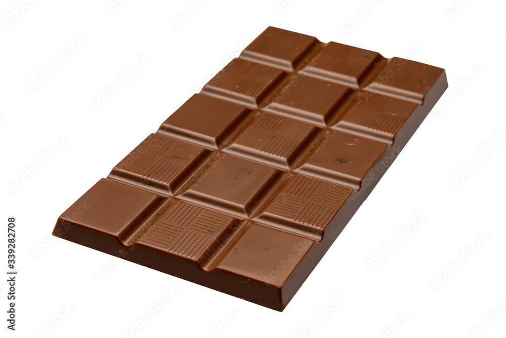 chocolate bar with nuts on a white background chocolate bar with nuts on a white background