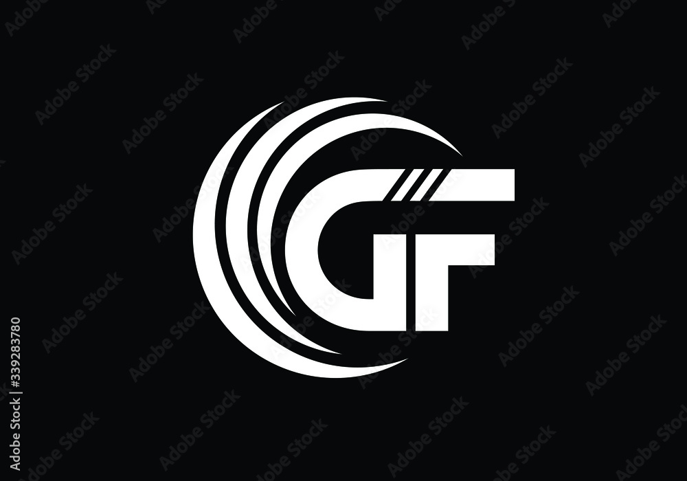 Initial Monogram Letter GF Logo Design Vector Template. GF Letter Logo Design Initial Monogram Letter GF Logo Design Vector Template. GF Letter Logo Design