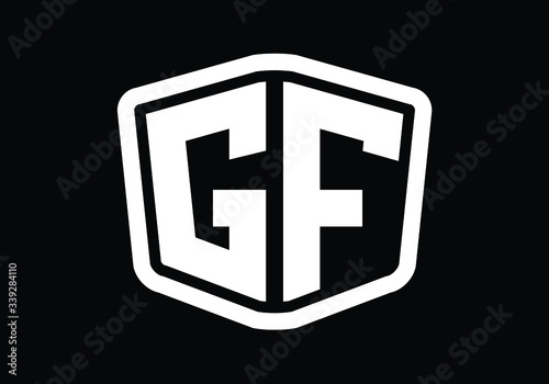 Initial Monogram Letter GF Logo Design Vector Template. GF Letter Logo Design