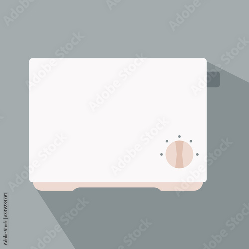 Toaster. Kitchen appliance. Kitchen domestic electrical equipment. Flat vector illustrations. Isolated cooking icons.
