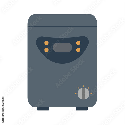 Bread machine. Kitchen appliance. Kitchen domestic electrical equipment. Flat vector illustrations. Isolated cooking icons.