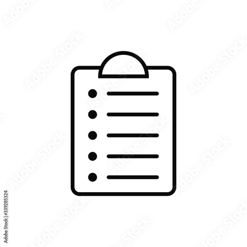 Clipboard icon. Checklist sign symbol for web site and app design.