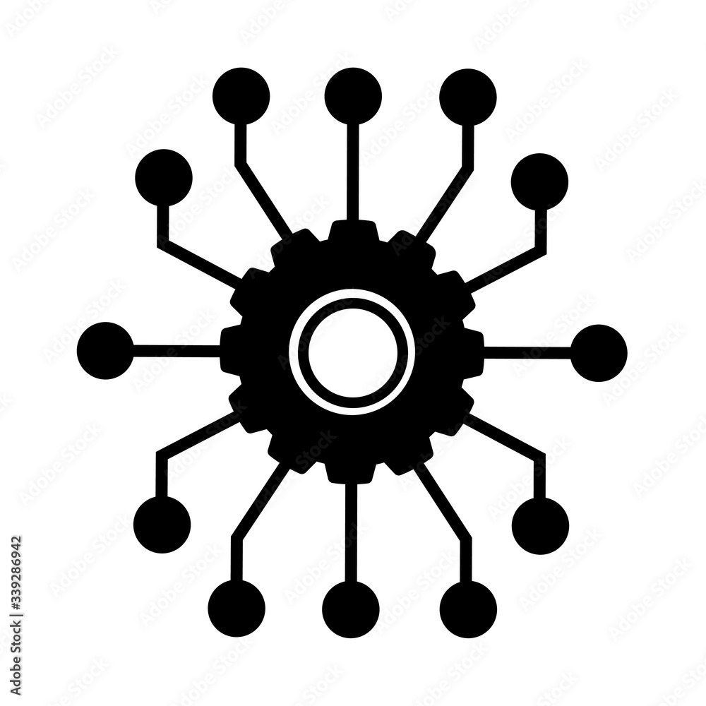 Automated system line icon on white background. Vector illustration. Automated system line icon on white background. Vector illustration.