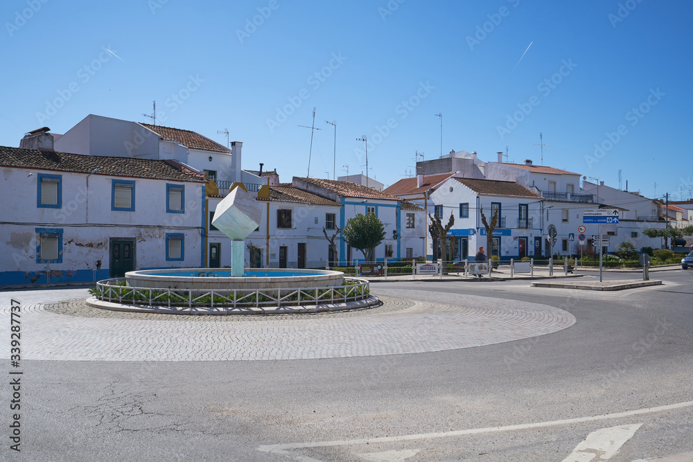 Vila vicosa main street in Alentejo, Portugal