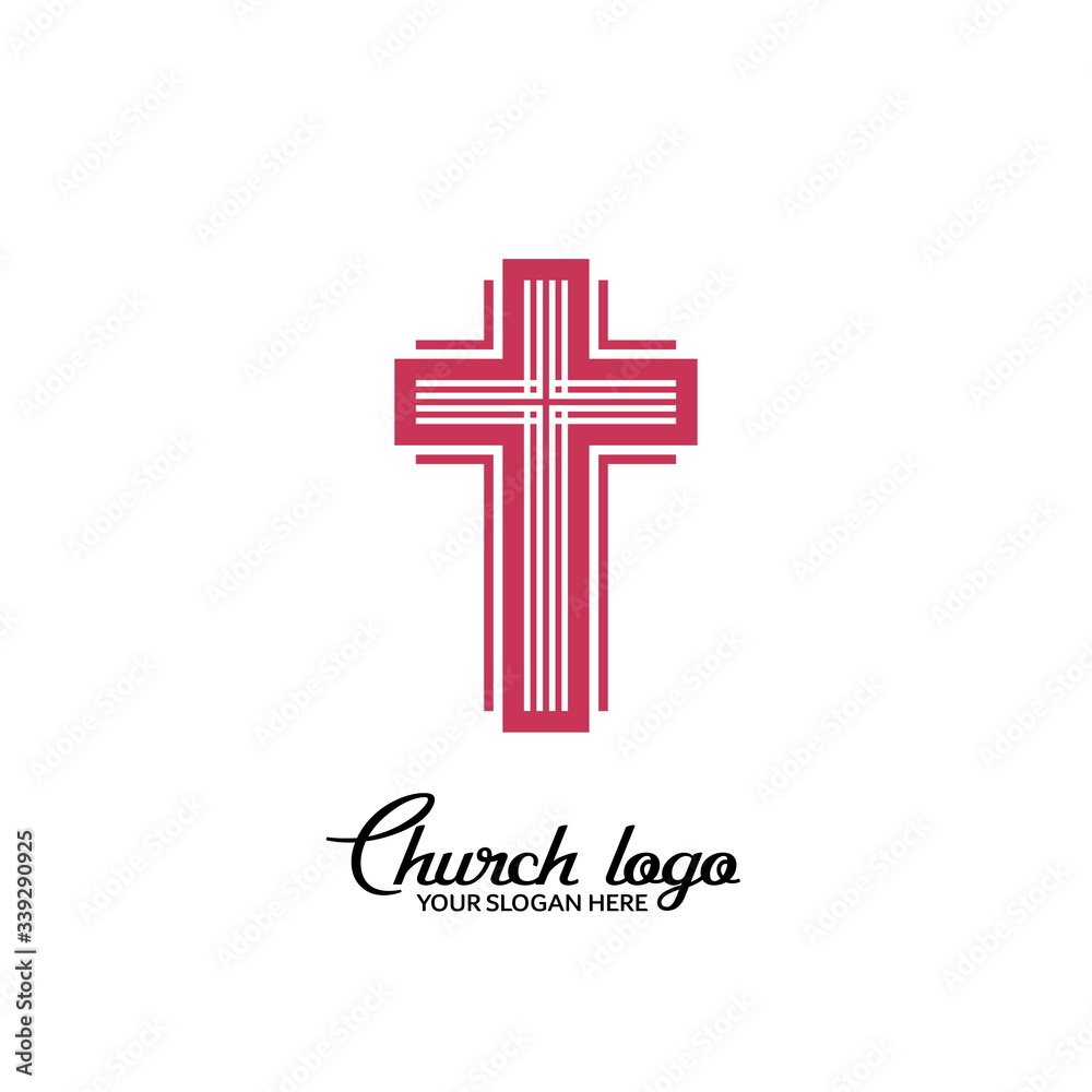 Church logo. Christian symbols. Cross of the Lord and Savior Jesus Christ. Church logo. Christian symbols. Cross of the Lord and Savior Jesus Christ.