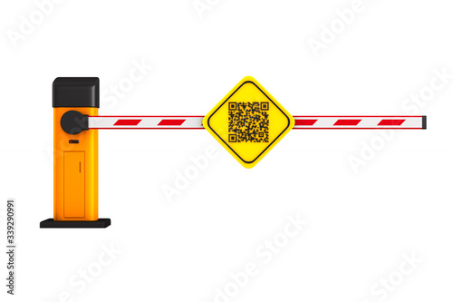 closed automatic barrier wi...