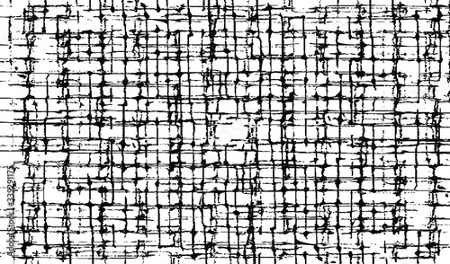 Rough testure. Worn down wallpaper pattern design. Broken plaster grunge damask effect. Distressed overlay texture design. Vector illustration. Eps10.