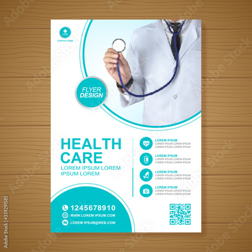 Corporate healthcare and medical cove a4 flyer design template for print