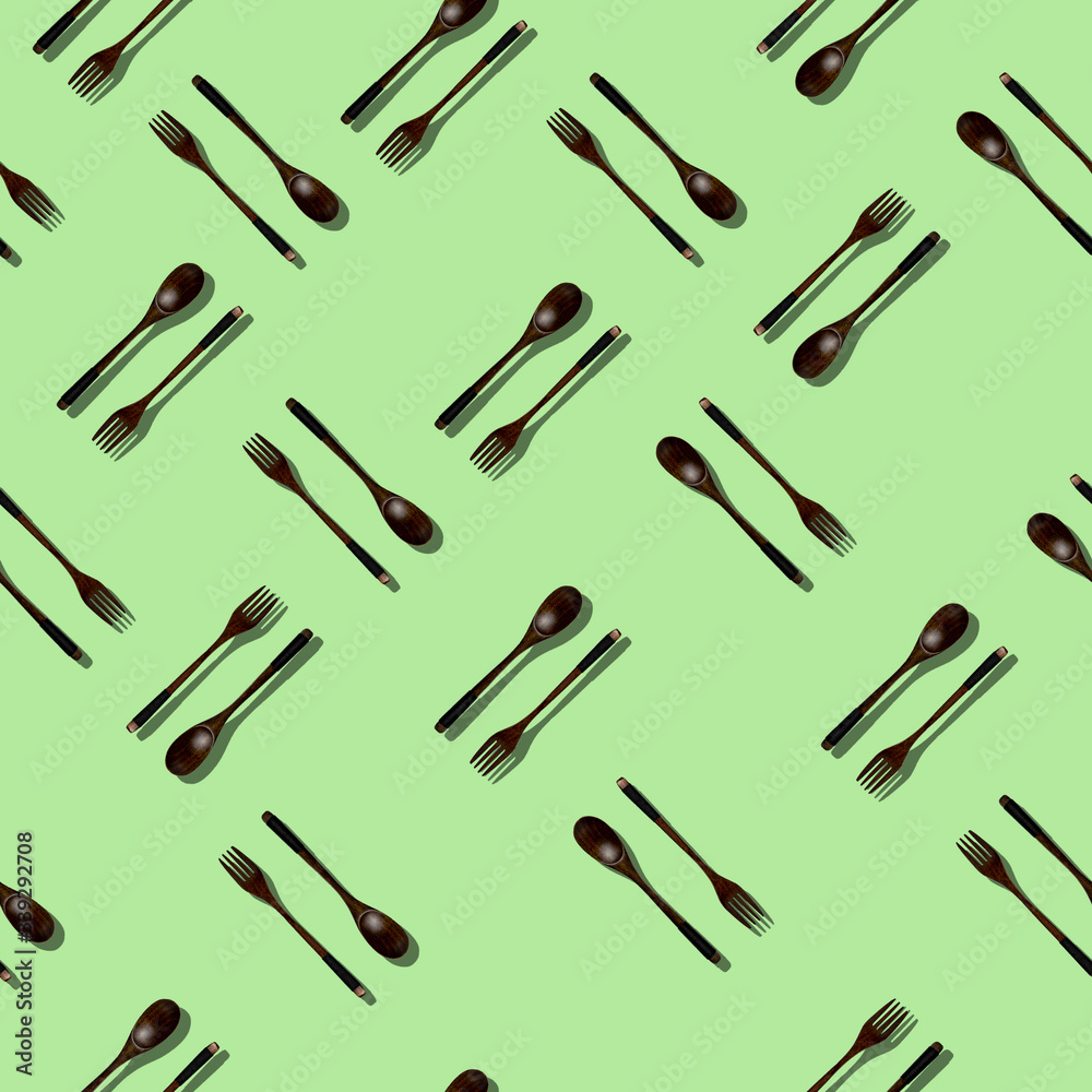 seamless pattern of spoons and forks seamless pattern of spoons and forks