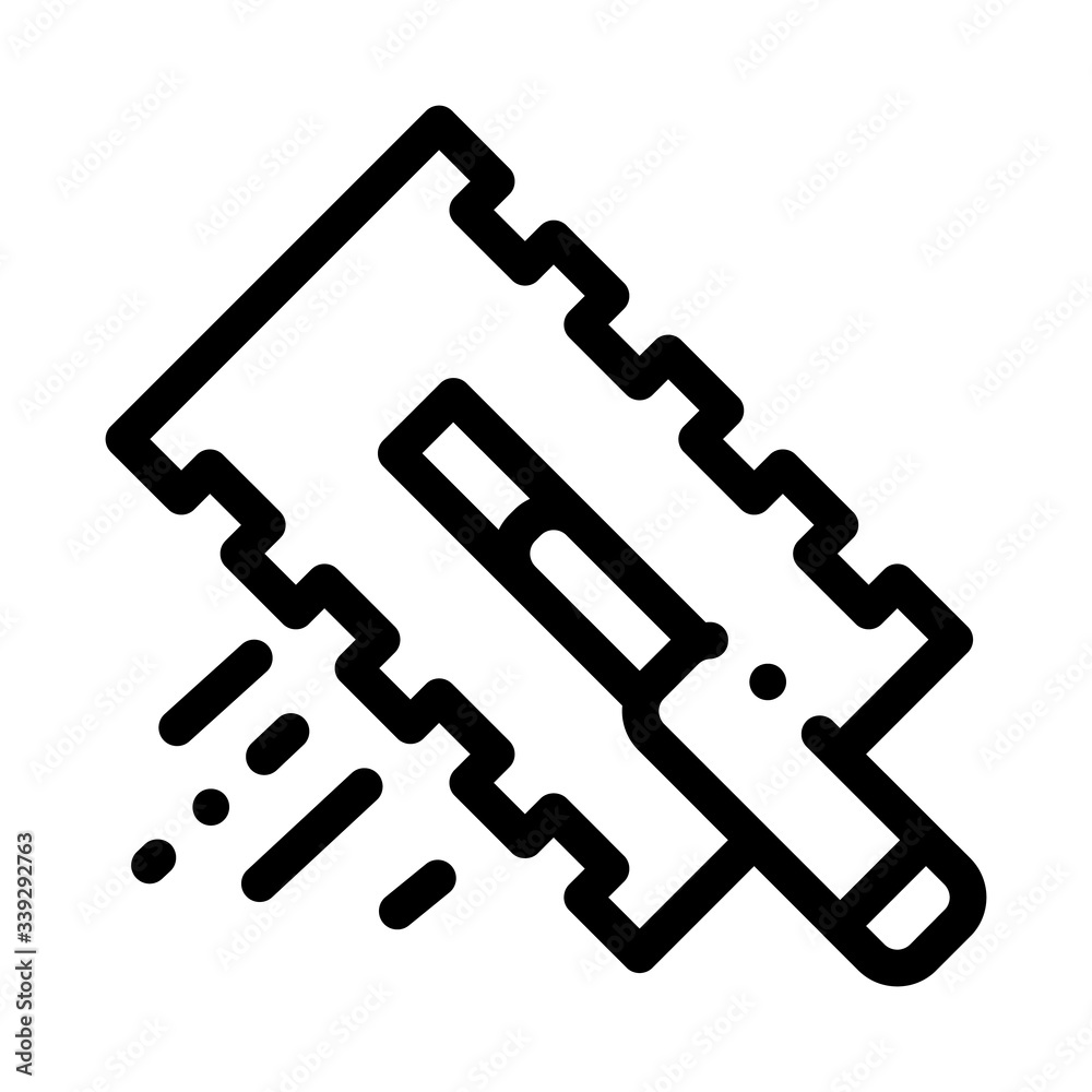 tile scraper icon vector. tile scraper sign. isolated contour symbol illustration