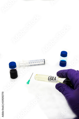 Background medical treatment on white background of ebola test, coronavirus, covid-19