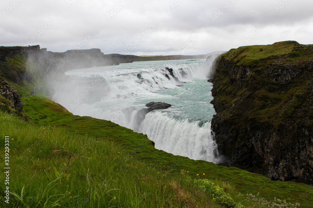 waterfall in Iceland (Gullfoss)
