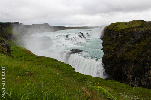 waterfall in Iceland (Gullfoss)