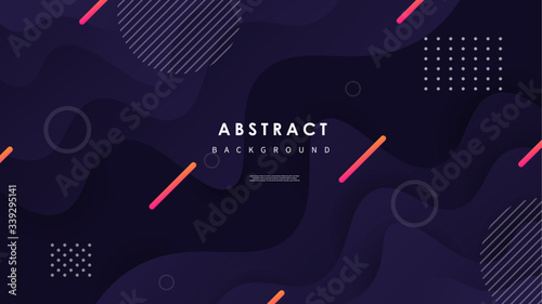 Abstract wave background with colorful shapes Vector