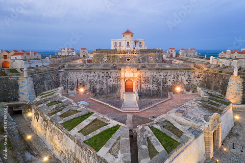 Elvas Fort drone aerial view in Portugal