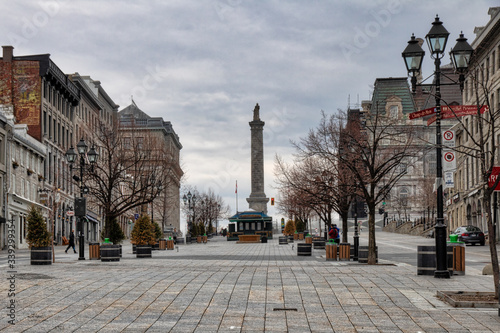 Place Jacques-Cartier English: Jacques Cartier square is a square located in Old Montreal, Quebec, Canada. It is an entrance to the Old Port of Montreal with seen on the Nelson column photo