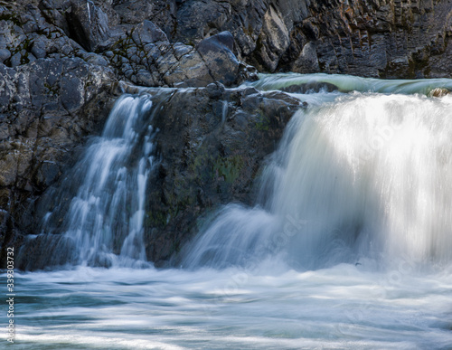 beautiful waterfall from the river