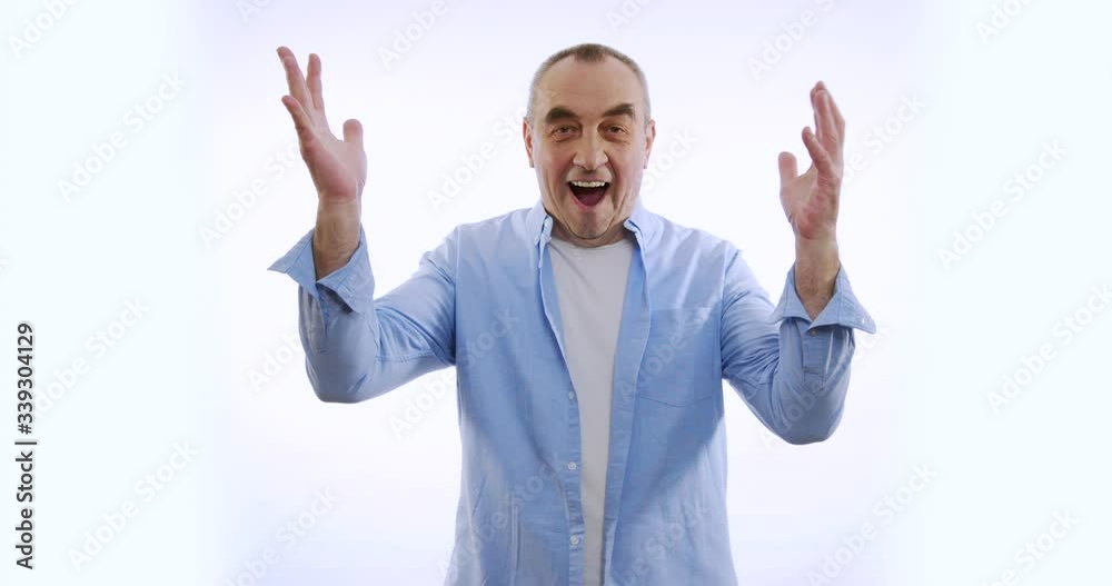 Closeup portrait of happy old man. Positive human emotion. Closeup portrait of happy old man. Positive human emotion.