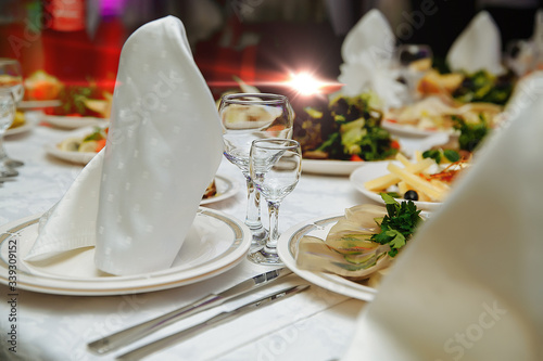 Festive table. Serving Celebration. Laid table