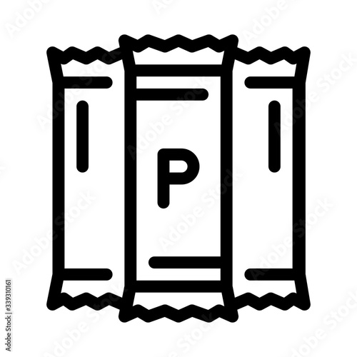 protein sticks icon vector. protein sticks sign. isolated contour symbol illustration