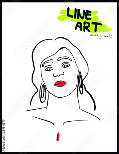 Lineart Drawing - One Line Sketch minimalistische deco Wallart für Schönheits - Salons,  Friseure, Werbung oder einfach zum Aufhängen