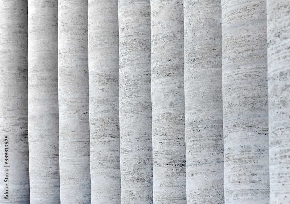 Fototapeta premium Detail from buildings in Piazza San Pietro, St Peters Square in Vatican 