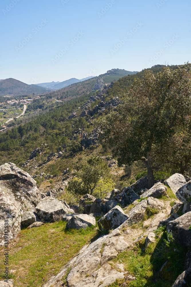 Obraz premium Serra de Sao Mamede mountains in Castelo de Vide, Portugal