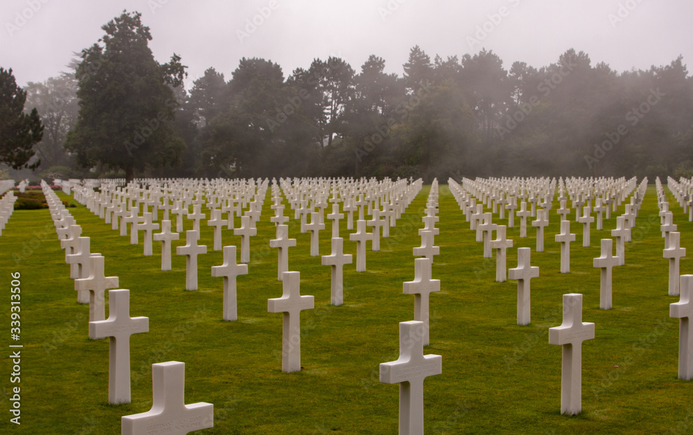 Amerikanischer Soldatenfriedhof Colleville-sur-Mer in der Normandie in Frankreich