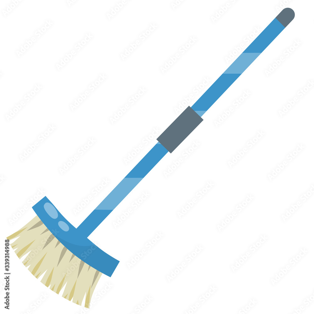 MOP for cleaning house. Object for homework with long handle. Cartoon flat illustration. Vector brush MOP for cleaning house. Object for homework with long handle. Cartoon flat illustration. Vector brush