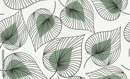 Seamless floral pattern. Vector hand draw floral background